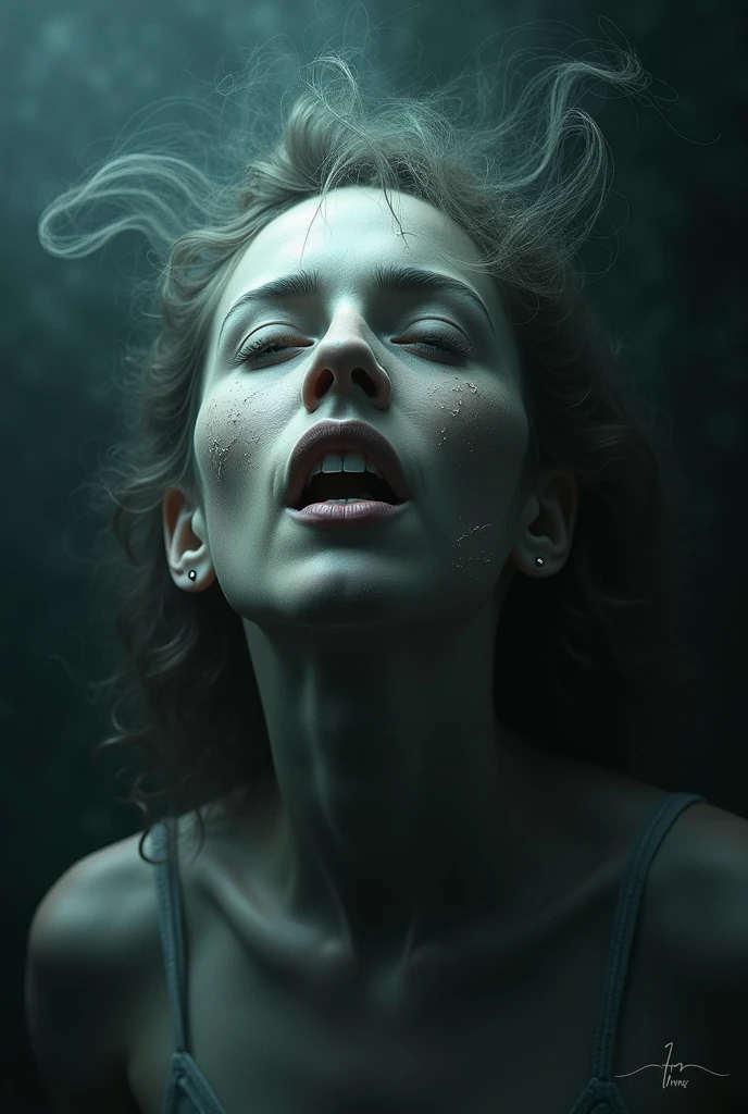 (beautiful screaming nude woman), (eyes open), (terrified expression), (((frightened expression))), (((startled expression))), (((crying))), (((shouting))), (marble face), (face made of marble), (face turning into marble), (head made of marble), (ASFR), (turning into marble), (becoming marble), (lying buried in the snow in a blizzard), ((((half made of marble, half made of flesh)))), side profile