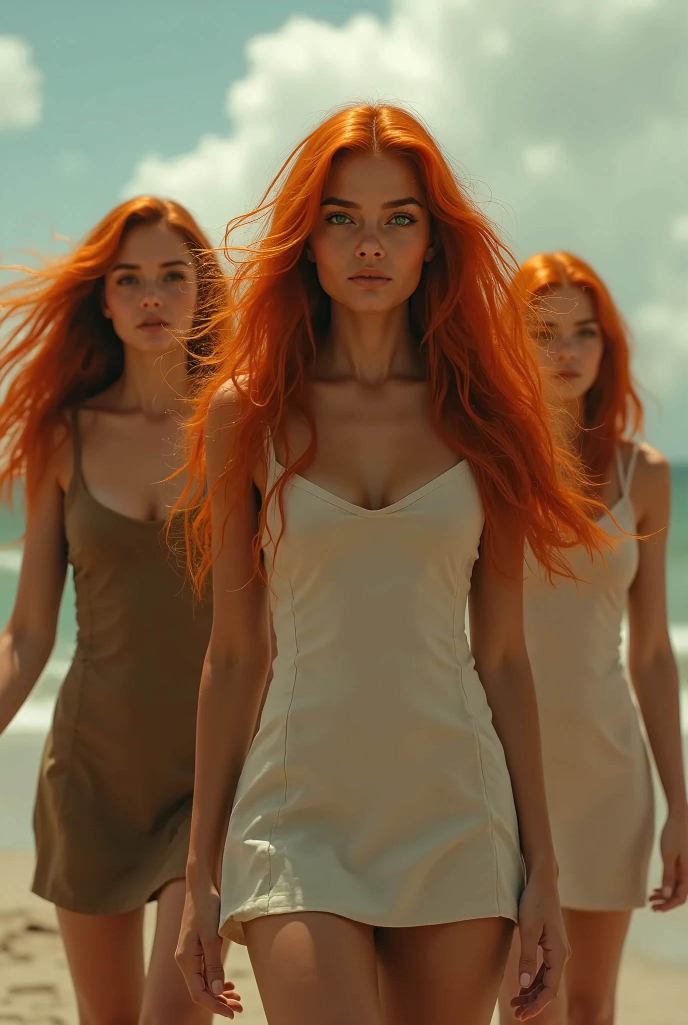 Sunshine ,Beaches ,Oranges ,Everglades ,Alligators ,Disney ,Keys ,Hurricanes ,Miami, Citrus,smile,suspicious glance,distrustful gaze,skeptical look,accusatory stare,blaming gaze,Asian eyes,Slanted eyes,Narrow eyes,Squinted eyes,Almond-shaped eyes,Orientally-shaped eyes,lord of the ring,elf,arwen,leg spread,sulphurous,lascivious, torrid, (bella hadid:1.1),look towards the viewer,beautiful detailed face,beautiful detailed body,long red hair,ginger, red head ginger,long red-haired girl with green eyes,realistic photo,highres,ultra-detailed,photorealistic,vivid colors,bokeh, concept artists,green eyes, long red hair,ginger,red head ginger,best quality, 4k, 8k, highres,masterpiece:1.2, ultra-detailed,realistic, photorealistic, photo-realistic:1.37, girl with green eyes and long red hair, stylish makeup, perfect lighting, glamorous pose, a close up of a woman with red hair, with red hair and green eyes, red head, red hair, she has red hair, red girl, red hair girl, with red hair, red hair and attractive features, brilliantly colored, red hair goddess, red hair girl
