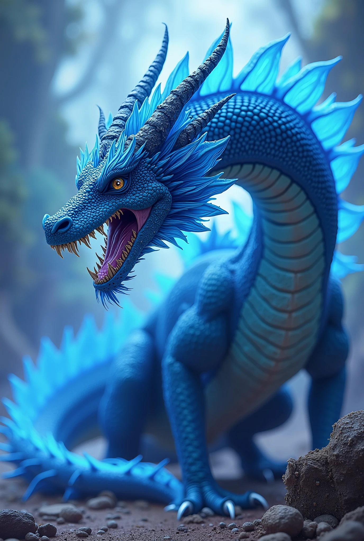 Cyan dragon, green dragon, green scale dragon, sharp teeth, clear chin with dragon whiskers, orange fierce eyes, sharp dragon claws, dragon portrait, dragon portrait, dragon art, dragon center, dragon inspired cyan armor, surrealist D&D fantasy art, high quality, high quality
