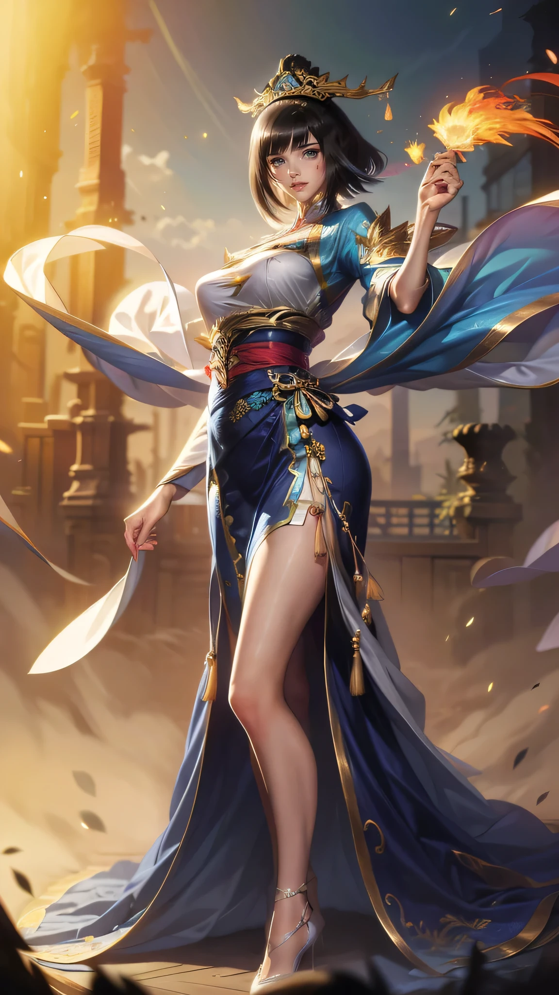 Make your fingers invisible, scary, Parallel , torn cloth, dark , fog深い, fog, A girl, expensive, ghostly, horror, wide ghostly smile, red glowing eyes, 20 year old female, 21 year old female, with exposed chest , sexy, Sexually attractive , Korean face ,
Koei Game Three Kingdoms 14 Female Military Illustration, Ancient Chinese Costume, (masterpiece:1.3), (16k, photorealistic , RAW photos, Top Quality: 1.4),absurdres, attractive , super high resolution , Ultra Realistic , High quality details , Golden ratio, Ultra detailed , Highly detailed face , natural makeup , Delicate cloth texture , Detailed hair texture, Beautifully detailed full body , perfect female body , accurate, 해부학적으로 accurate, Highly detailed face and Skin Textures, ( realistic skin ), ( beautiful pale skin :1.1), ( Well aligned teeth :1.1), ( Beautiful big :1.3), ( perfect dynamic composition , Beautifully detailed eyes , Full body photo), ( Seductive Pose :1.3), remain, Realistic eyes, Beautifully detailed eyes , symmetric eyes, light brown eyes , Double eyelids, thin eyebrows, (Shining lips :1.4), (( Faces waiting for a kiss :1.2)), (Blusher:1.1), (Beautiful smile:1.1), remain, (( short hair , shot, Black Hair , bangs:1.2))