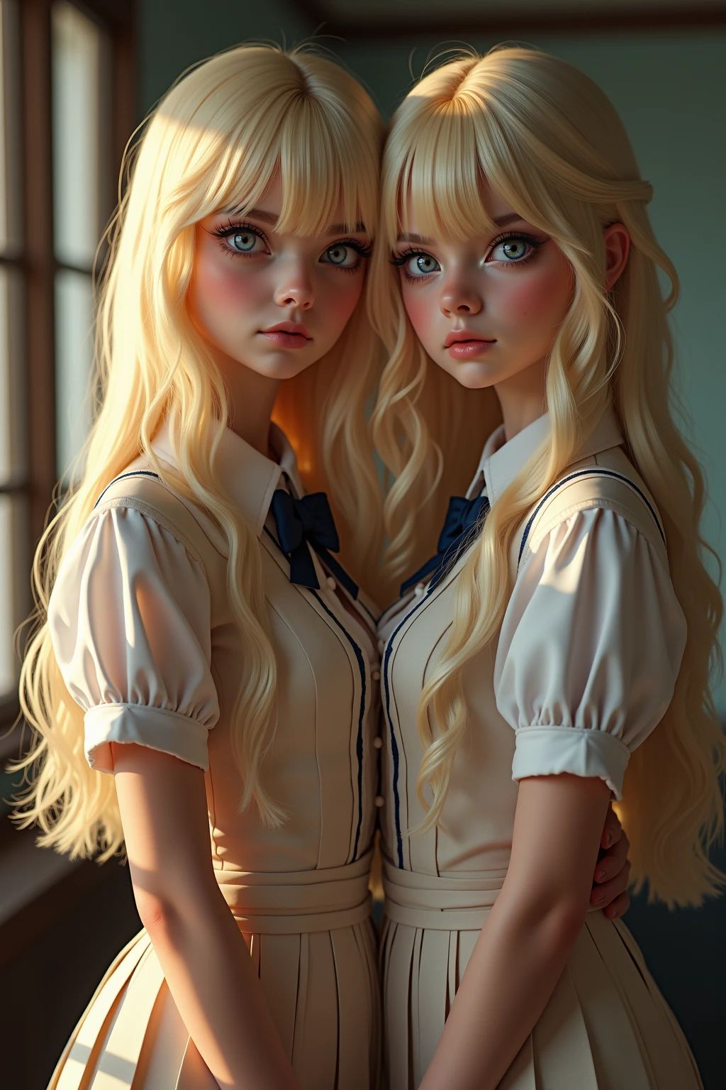 GIRLS CHILDREN, BLONDES WITH VERY LONG STRAIGHT HAIR GOTHS