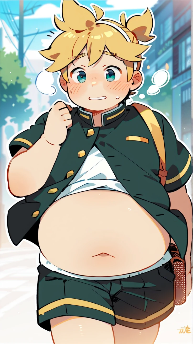 beautiful, chubby, (very short hair),pudgy face, (naughty) (high school students),((young)), (androgynous), (boyish), (handsome), thick, (shota), overweight, (beefy), (nipples), (cute), (little brat), (naughty brat), (へそ), (ぽっちゃりした体), big belly, (汗ばんだ体), (臭そうな体), 