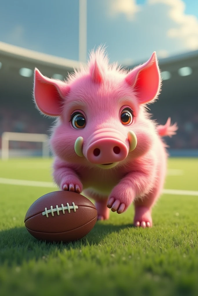 photorealistic portrait of Dressed animals - a ((fat)) pig cheerleader ,(action pose:1.5),(jumping:1.2),(happy smile),(furry), high quality,(lovely) ,intricate detailed decorations, highly detailed (cheerleader wear), skirt and underwear, holding pom-pom, grass sports field background , (happy), perfect lighting,(full body image:2.0)