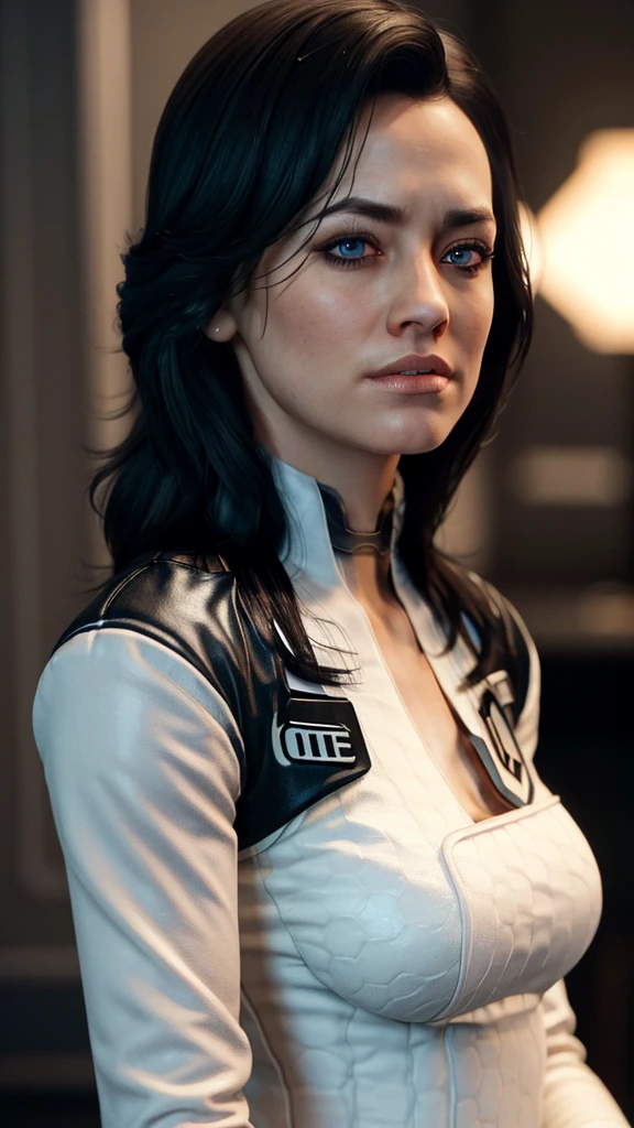 Realistic, hyper realistic, 8k, best quality, real picture, intricate details, ultra-detailed, ultra highres, depth field,(photorealistic,realistic:1.2), masterpiece,photo of european girl, miranda, blue eyes, black hair, long hair, Star Wars imperial, imperial officer uniform, imperial officer, Star Wars , solo, sun, blue sky, best quality, realistic, photorealistic, (intricate details:1.2), (delicate detailed), (cinematic light), clear line, sharp focus, realistic face, detailed face, unity 8k wallpaper, ultra high res, (photorealistic:1.4), looking at viewer