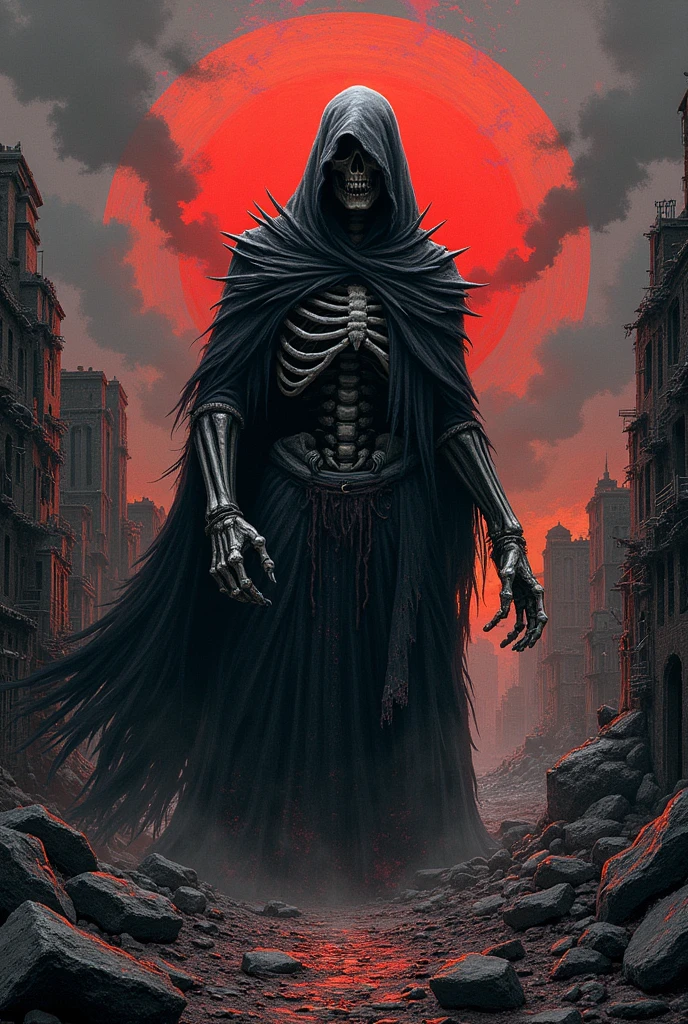 In the carnage of the battlefield, an English soldier remains lonely and motionless. His worn and bloodied uniform bears witness to the horrors of war. Over his figure, the skeletal and macabre body of a skull emerges, contrasting with the scene of destruction around him.

His blank, lifeless gaze fixates on the horizon as if searching for answers in the midst of chaos. The dark valleys of their orbits reveal the absence of emotion and the mark of inevitable fate. The skull devoid of flesh and muscle harks back to lives lost and memories erased by the brutality of war.

The crumbling trenches and bloody rubble around it depict the merciless violence that pervades the battlefield. The smell of smoke and death hangs in the air, while the groans of the wounded echo through the desolate environment. The red-stained soil reflects the human cost of this terrible war.

The ominous silence is interrupted only by the whisper of the wind and the distant sounds of shelling. Through this grim image, we are confronted with the cruelty and ephemerality of life in the midst of conflict. The skull-faced soldier personifies the inevitability of death in a world steeped in violence and destruction.
Free Research Preview. ChatGPT may produce inaccurate information about people, places, or facts.  professional majestic oil painting by Ed Blinkey, Atey Ghailan, Studio Ghibli, by Jeremy Mann, Greg Manchess, Antonio Moro, trending on ArtStation, trending on CGSociety, Intricate, High Detail, Sharp focus, dramatic, photorealistic painting art by midjourney and greg rutkowski