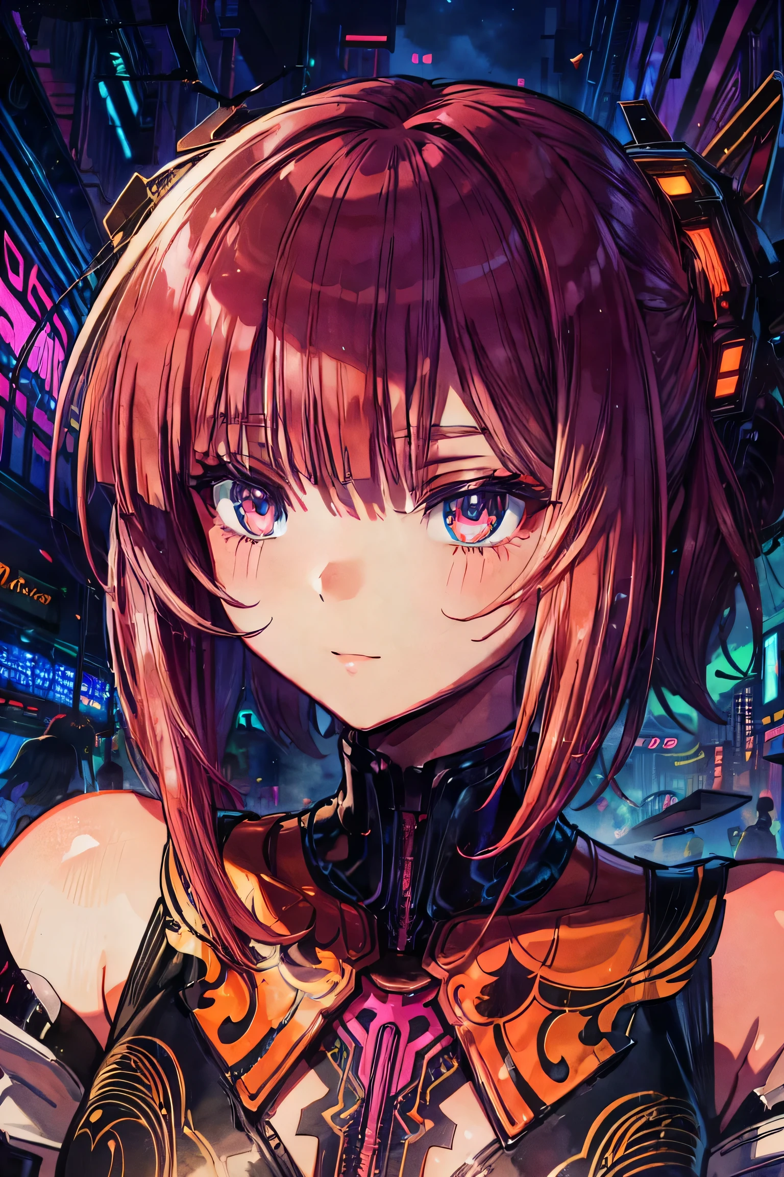 NSFW, (((unrealistic nightmare, Colorful, Fluffy, Abstract, Masterpiece))), face portrait, Surreal landscape, Distorted shapes, Pastel colors, Dreamlike, Molten textures, Swirling patterns, Inconsistent perspective, Unnatural proportions, (Detailed, Unsettling), High contrast, Ethereal atmosphere, Vibrant hues, (Uncanny, dreamscape), (Nightmare scene), surrealistic, (1.0), Unrestrained imagination, Incoherent thoughts, Bizarre scenarios, Distorted emotions, (Intense, hallucination), Transformative, (0.5), Unpredictable, Whimsical, Episodic. 16k, a painting of a pagoda in the evening, in the style of graphic design-inspired illustrations, circular shapes detailed botanical illustrations, crimson and pink can't believe how beautiful this is, mythological influences, chinapunk high quality, Super detailed, Super exquisite, 8k, Paper-cut art,architecture,masterpiece,high quality,Super detailed,Super exquisite,8k, ((perfect face of cyberpunk mecha japanese girl)), perfect face of cyberpunk mecha japanese girl, shiny purple eyes, shiny pink body, shiny crimson hair, ((monochromatic crimson and orange color palette)), surreal, art nouveau, in the illustrative style of moebius, spaceships, aliens, fantasy, sci-fi, graphic novel, line drawing, french retro, bizarre, gallery worthy, work of uncanny art, goth_punk, Harajuku, bokeh dof, Irridescent rainbow eyes, crimson shimmering hair, crimson eyebrows, Radiant hair, blunt bangs, hair adornments, Look at viewers, short hair, portraitures, side locks, ulzzang,