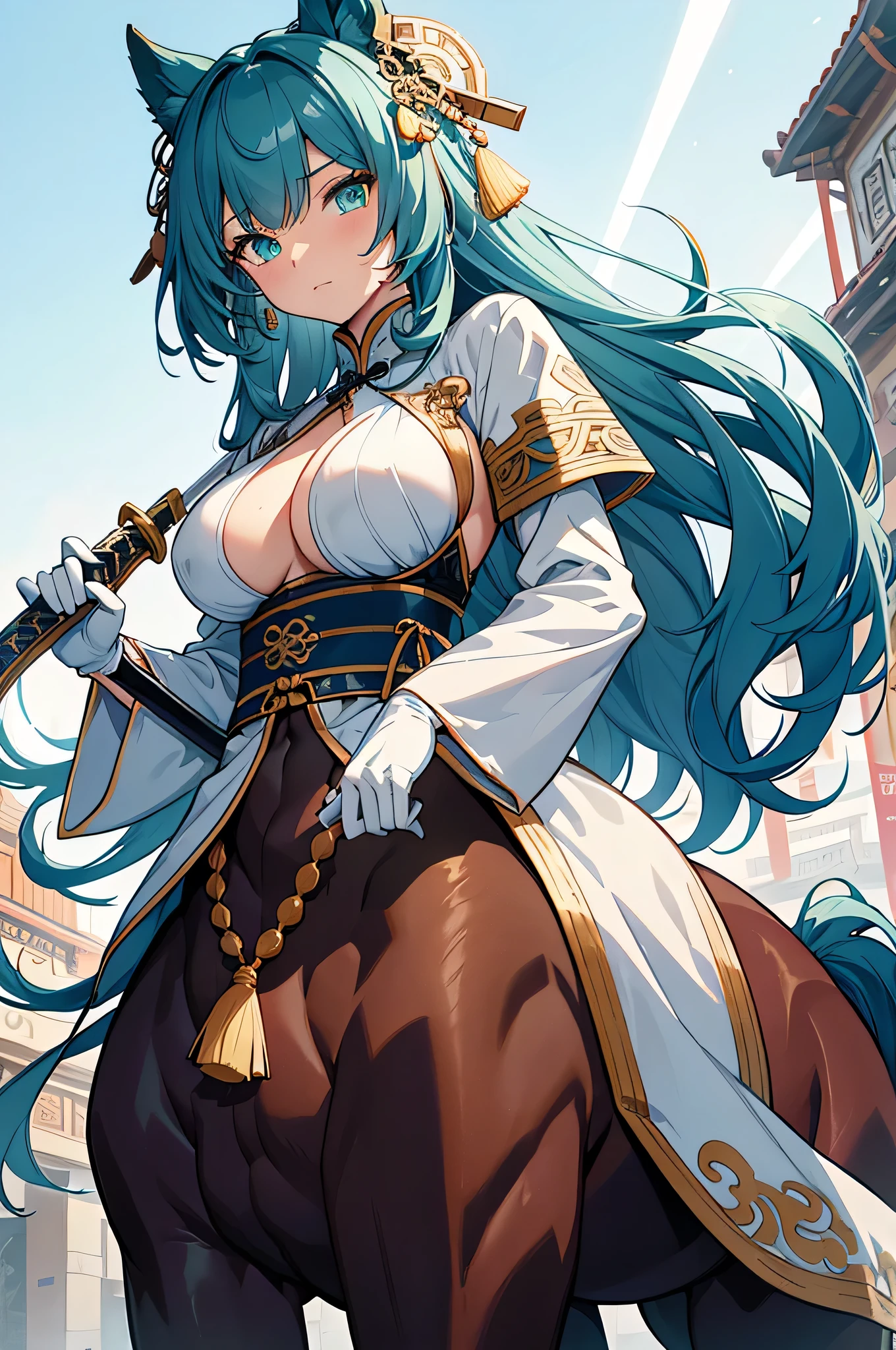 ANIME , high detailed
1 chunky girl, long hair, blue-green hair, yellow eyes, angry face, busty, round buson, gorgeous chunky body, yellow Sattela' clothes, Very large blue Long skirt, large hammer in hands, Dynamic action position, action pose