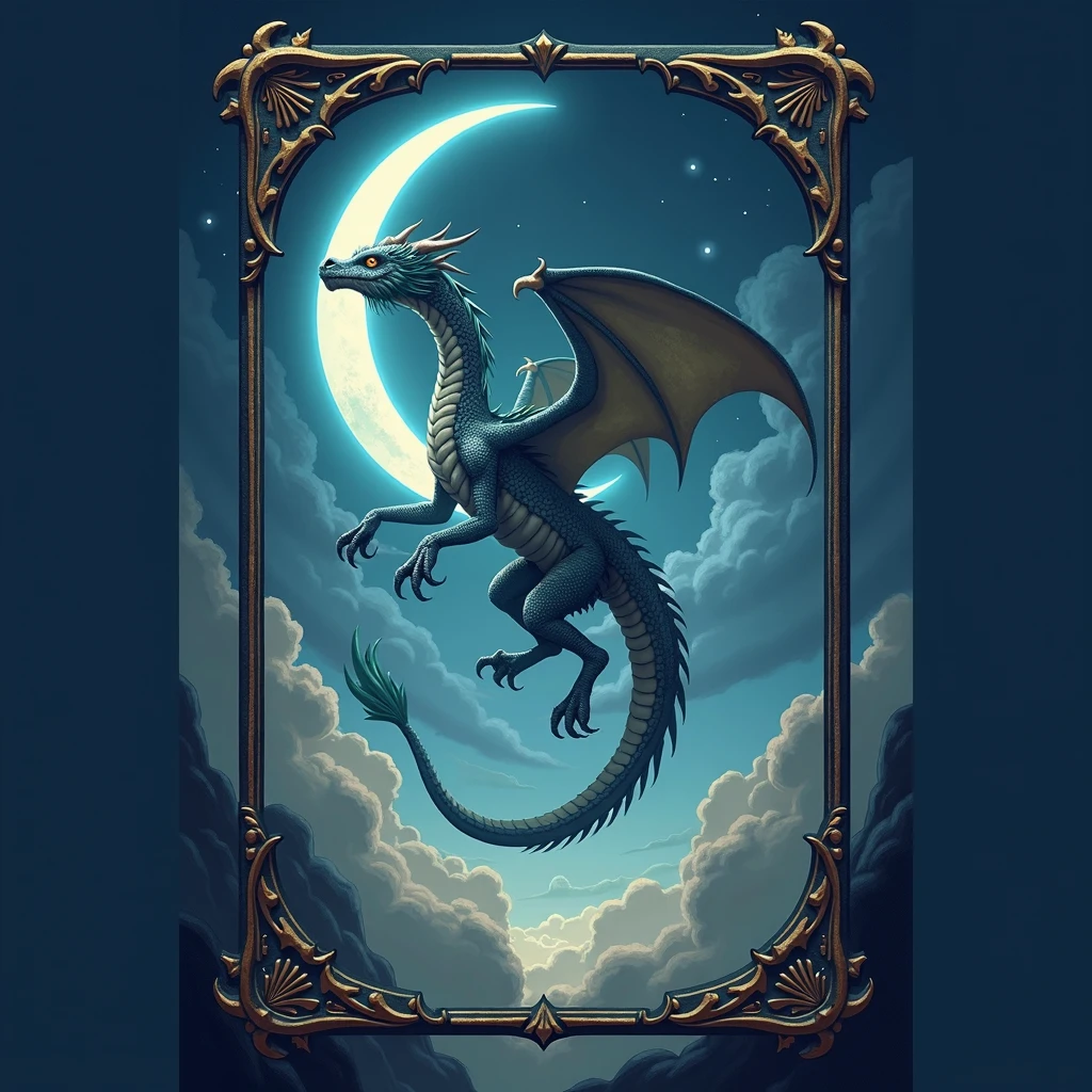 a cover for a diary in the style of Rebecca Yarros&#39; Bloodwings book containing two dragons, A black dragon like the color of the night and the other dragon that is black with violet touches on the scales, grey storm lightning in the air, Flames at the feet with clouds and a starry sky with very golden touches on the stars and the frame, and that it has violets but highlights the very bright gold and the gray moon from where gray rays come out and from where the golden stars stand out like the frame
