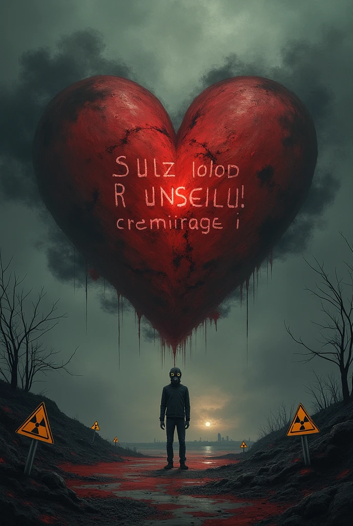 generates the phrase MCE XIT with letters of blood