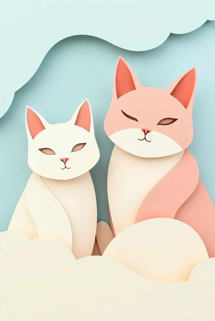 intricate elaborate paper cut craft, encaustic, peculiar, professional artwork, super natural, abstract neorealism, cat, highest quality, highest quality,