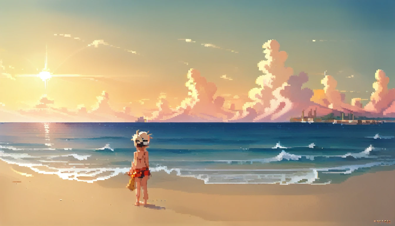 Just a beach at sunset from background scenery 