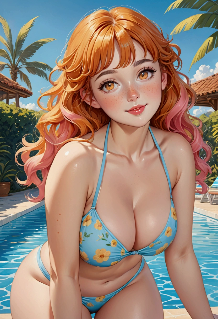 Jennifer Love Hewitt in a bikini and sunglasses posing for a picture, enjoying a pool party, beautiful detailed eyes, beautiful detailed lips, extremely detailed eyes and face, long eyelashes, stylish sunglasses:1.2, Everyone have their own cocktail:1.2, enjoying dancing, enjoying drinks, by a high-end pool, swimming, fun vibrant summer , fun summer memories, (highest quality,16k,highres,masterpiece:1.2),ultra-detailed,(ultra-realistic,photo-realistic:1.37),HDR,UHD,studio lighting,ultra-fine painting,sharp focus,physically-based rendering,extreme detail description,professional,vivid colors,bokeh,photography, college party, pool , official, bikini, bikini model, summertime, curvy, attire: bikini