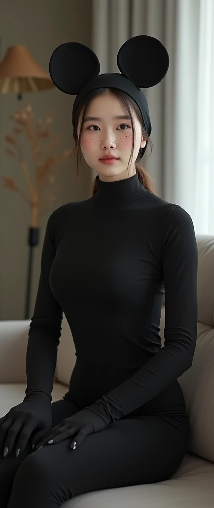 8k, Ultra-high resolution, Highest quality, masterpiece, 三分割法によるphotograph,Surreal, photograph, 1 Girl, (16 years old:1.3), pretty girl, Cute Face, Beautiful eyes in every detail, 細かくdetailedに,masterpiece,One Girl:1.2,Japan Female Teachers,full body,sad,streaming tears,Black short hair,Messy bun hair,(black suit:1.3),Nun's clothing,Black Pencil Skirt,Standing with slightly open legs,(印象派の美しい少女のPortraiture), (Gray background:1.3),(Impressionist light and colour),Dedication to God,Black Stockings,Stiletto pumps,Realistic Skin, Perfect and beautiful face ,完璧でCute Face, Skin with attention to detail, Perfect limbs、Narrow waist,Looking at the audience、beauty,Long neck,clavicle,(((Ideal body type))),A cup small breasts :2,Portraiture:2,Perfect Anatomy,鮮明なdetailed,detailed,Surreal,Light and shadow,spotlight