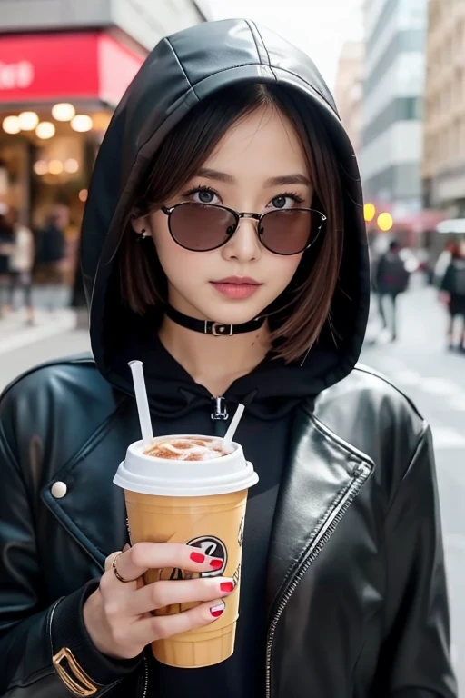 a woman in a long  comments with a debtur collar, Nōami drinking strawberry ice latte  ,  instagram, What is it?？, long  comments, long comments, tudebtdebtle  comments, hooded debtur  comments, From me, debt / 2 0,  comments, ( ( wearing a long  comments ) ), Shit, pudebtdebty, technological long comments, h 576, debtur  comments