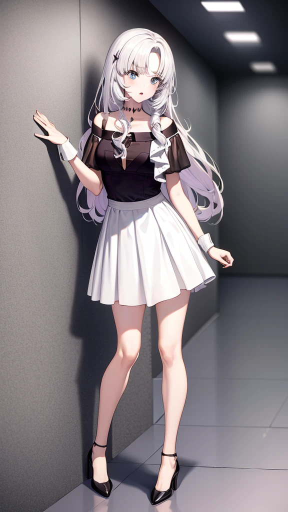 masterpiece, best quality, highres, 1girl, standing, from behind, shaft head tilt