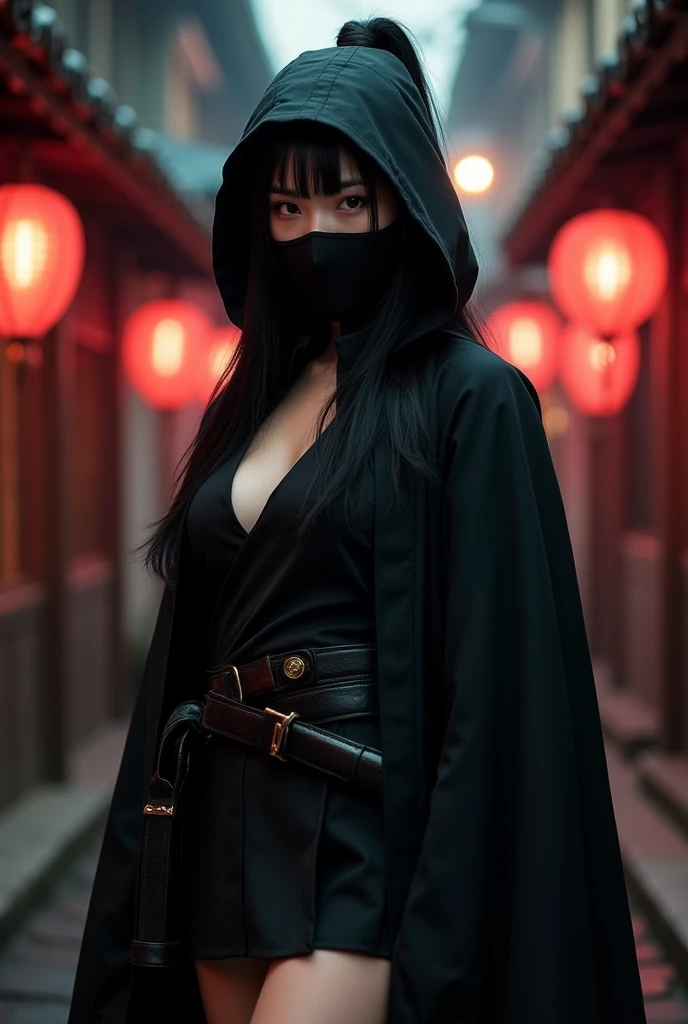 Enormous_busty_ninja_with_a_sword,_i'm_wearing_a_ninja_outfit,_with_the_front_open_and_breast_expose,high_quality,masterpiece,ultra_detailed,realistic,photorealistic,photo-realistic,HDR,UHD,studio_lighting,ultra-fine_painting,sharp_focus,physically-based_rendering,extreme_detail_description,professional,vivid_colors,bokeh,detailed_portrait_of_a_busty_female_ninja_with_a_sword,piercing_eyes,long_dark_hair,full_red_lips,athletic_physique,open_ninja_outfit_revealing_cleavage,ninja_outfit_with_tight_fit,ninja_mask_covering_lower_face,holding_a_katana_sword,detailed_background_environment,ancient_japanese_temple,ornate_architecture,glowing_lanterns,mist_and_fog,dramatic_lighting,cinematic_composition,digital_painting_style,concept_art,high_fantasy