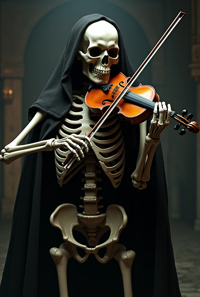 Violin and skeleton 