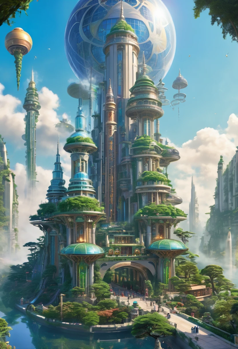 anthill looking like a glass palace in Disney style
