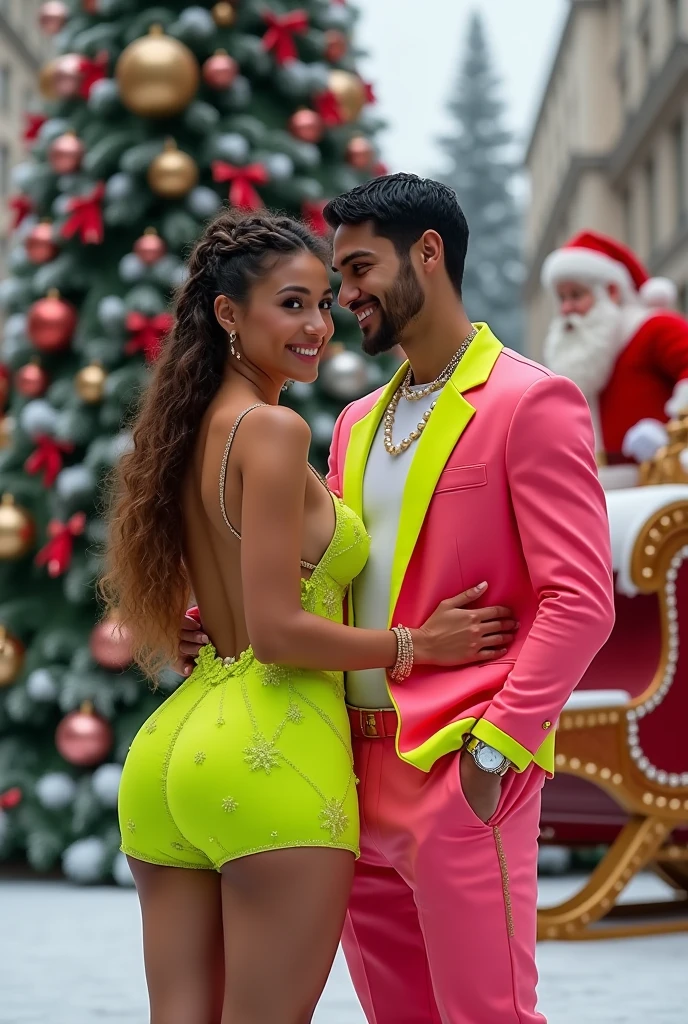 (a girl enjoying a passionate night with a very sexy man, she is very excited about the bachelorette party, Argentine woman, very handsome man, beautiful woman, playboy, ((she is looking at the camera)) , defined faces, beautiful faces , illustrations, best quality, ultra-detailed, realistic lighting, vivid colors, party decorations, festive atmosphere, glamorous attire, champagne, dancing, laughter, joy, love)