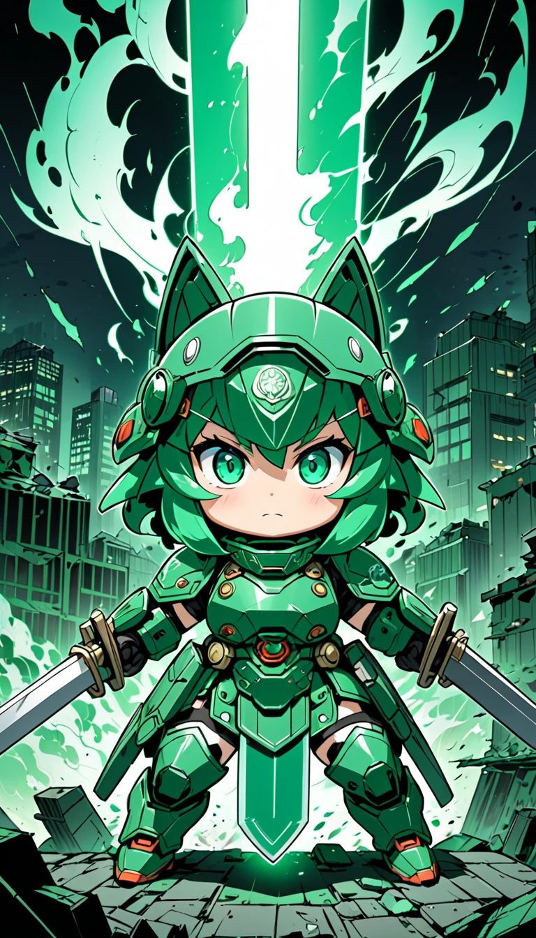 epic picture, many details, (1 Girl, look at viewer), surrounded by little evil demons, poisonous, deadly and gassed Cave, Green, toxic, toxic green fog, toxic Aura, brutal and venomous pet, green hair, poison armor and shield, radioactive,