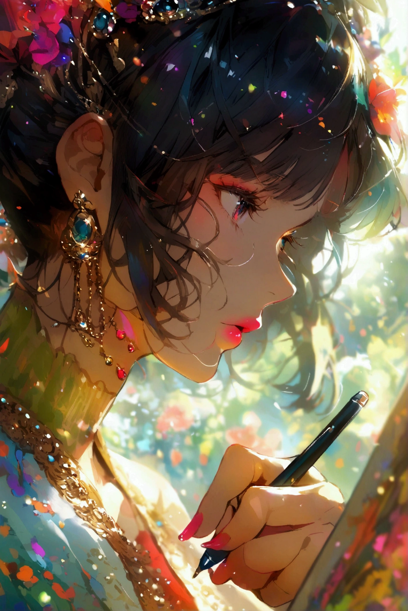 1girl、Nicotiana alata、An abandoned building、Hold a cigarette、smoking、Decadent、「I like solitude」、Nicotiana × sanderae、tegaki