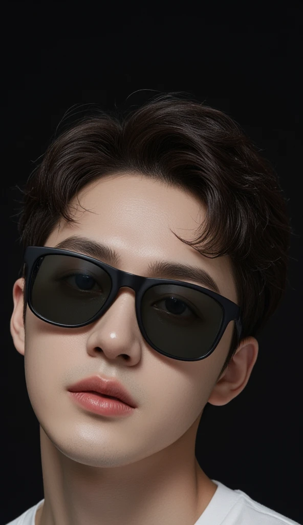 (boy wearing sunglasses on black background), Huang ,  Japanese cartoons ,  Japanese cartoons  Huang , retro  Japanese cartoons , 80s  Japanese cartoons , 90s  Japanese cartoons , lofi, Low Fidelity