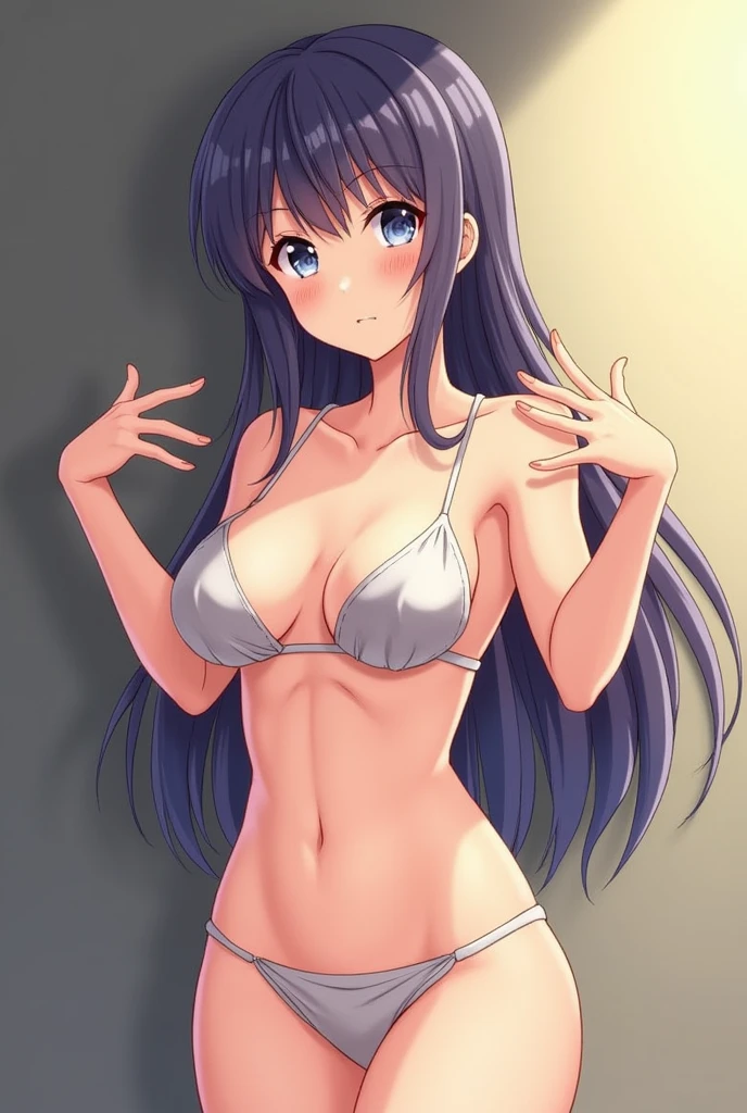 Tony taka, 1 girl Girl, Artist name, Bangs, Bare Shoulders, blushing,breast cleavage, Jour, hair ornament、looks at the viewer、big chest、Long Hair、Sexy pajamas、Clear fabric、the sweat、Sweat、masturbation stick、High image quality、Panties exposed、Desire for dissatisfaction、Panties are thongs、The navel is exposed、Looks like a pyoapple、In the shower