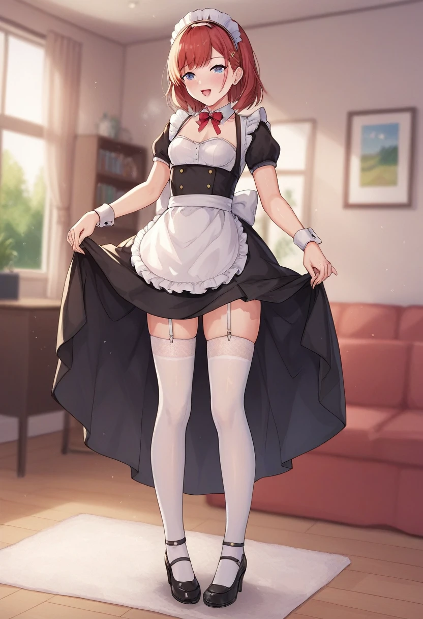 score_9, score_8_up, score_7_up, score_6_up, score_5_up, score_4_up,evaluation_explicit,source_anime, 
BREAK 
Full body image 
BREAK 
Only girls
BREAK 
Small breasts、Height:120cm 
BREAK
Long skirt,maid outfit,garter belt,White Stockings,White pants,
BREAK
Girl getting raped
BREAK
羞恥心、 has red cheeks 、恥ずかしい
BREAK 
A girl lifts her skirt to show her underwear