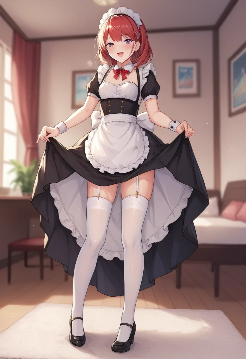 score_9, score_8_up, score_7_up, score_6_up, score_5_up, score_4_up,evaluation_explicit,source_anime, 
BREAK 
Full body image 
BREAK 
Only girls
BREAK 
Small breasts、Height:120cm 
BREAK
Long skirt,maid outfit,garter belt,White Stockings,White pants,
BREAK
Girl getting raped
BREAK
羞恥心、 has red cheeks 、恥ずかしい
BREAK 
A girl lifts her skirt to show her underwear