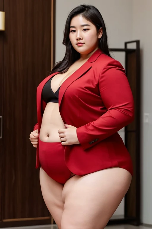 best quality, masterpiece, Weight: 120 kg, extremely obese, severe abdominal obesity, severe visceral obesity, Belly fat is prominent, severe abdominal obesity, I got a lot of belly, mini skirt, high heel, ssbbw, fat body type