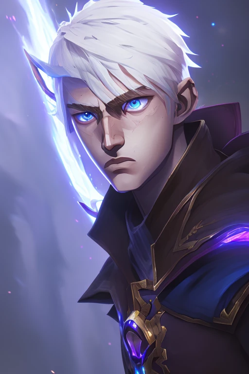  The blond guy with blue eyes,  Star wanderer, Arcane series style , League of Legends game, Arcane series, Kind, calm look,  highly detailed , deep color