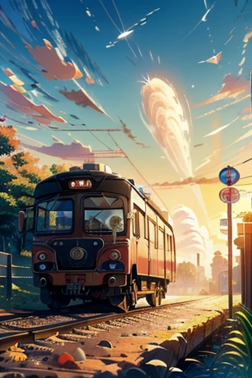 (​masterpiece:1.2),top-quality,​masterpiece,  high definition ,original,A train that transcends time and space ,  空をかけるcar， Very Detailed Wallpaper ,  Perfect Little  ,( Baby Fox ,Chibi character,cute， Highly Detailed CG :1.2)、((空をかけるcar:1.5)),Near future，
 (​masterpiece:1.2),top-quality,​masterpiece,  high definition ,original, 空をかけるcar，  Very Detailed Wallpaper ,  Perfect Little  (car,From the space-time bubble,Jump out， Highly Detailed CG :1.2)、carが空をかける，Near future，