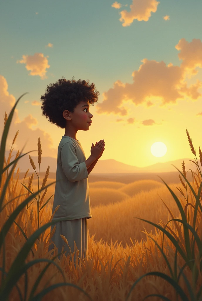 3D chibi cartoon character praying in a field, black boy, ((semi-closed eyes)), closed eyes, movie art, clean shot, ghailan!, like a pixar character, beautiful child, short afro hair, (full body))), grace and blessing, made unreal, movie promo image, upscale rendered image - --ar 2:3-imagine - want more?join our official channel for unlimited creation --auto --s2