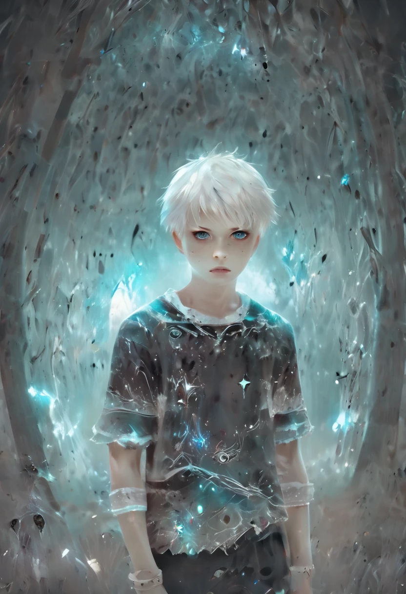 1boy, stylish boy, beauty face, fantasy character, aura art, ethereal atomosphere, fantasy art, in mysterious forest, ethereal atmosphere, white short hair, glance at me, good fashion, in the dark ,rough sketch, oil paintings,ultra deteiled anime, best quality, masterpiece, 4k, 8k ,HDR, high quality,gothic fantasy theme,