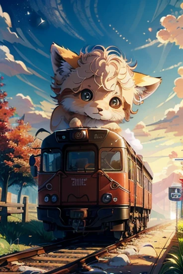 (​masterpiece:1.2),top-quality,​masterpiece,  high definition ,((A train that transcends time and space )),  時空をかけるcar， Very Detailed Wallpaper ,  Perfect Little  ,( Baby Fox ,Chibi character,cute， Highly Detailed CG :1.2)、((時空をかけるcar:1.5)),Near future，
 (​masterpiece:1.2),top-quality,​masterpiece,  high definition , 時と空間を超えるcar，  Very Detailed Wallpaper ,  Perfect Little  (car,From the space-time bubble,Jump out， Highly Detailed CG :1.2)、carが空をかける，Near future，