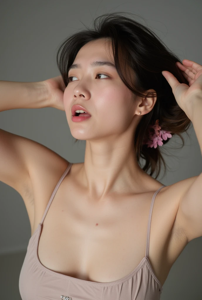 girl with, (NSFW: 3), (nudde: 2.6),Small A cup breasts, high detailing, 真实感, hight resolution, 4K, ccurate, tre anatomically correct, 3), (NSFW: 5), slim figure,tre anatomically correct, A live-action masterpiece, top-quality, hight resolution, (portrait shooting: 1.5) (nudde: 2.5), high detailing, 真实感, ccurate,Spread your legs,full of sweat,open open mouth、(all-fours)、Hands stick to the floor、facial expression of smile、eyecontact