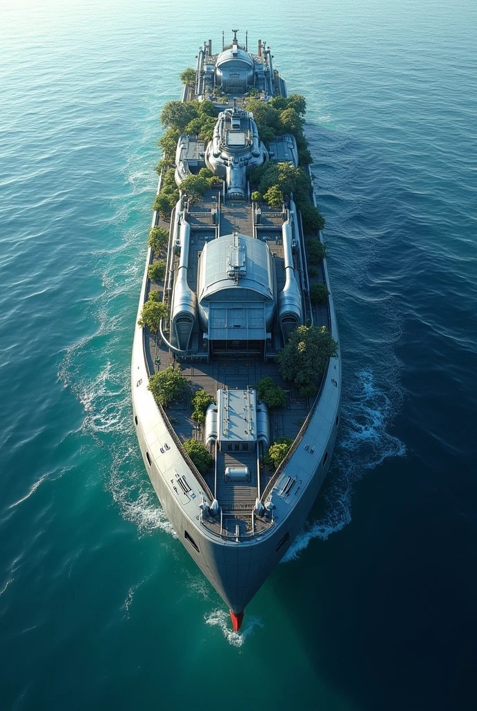 Draw me an ocean regeneration machine the size of an even smaller boat