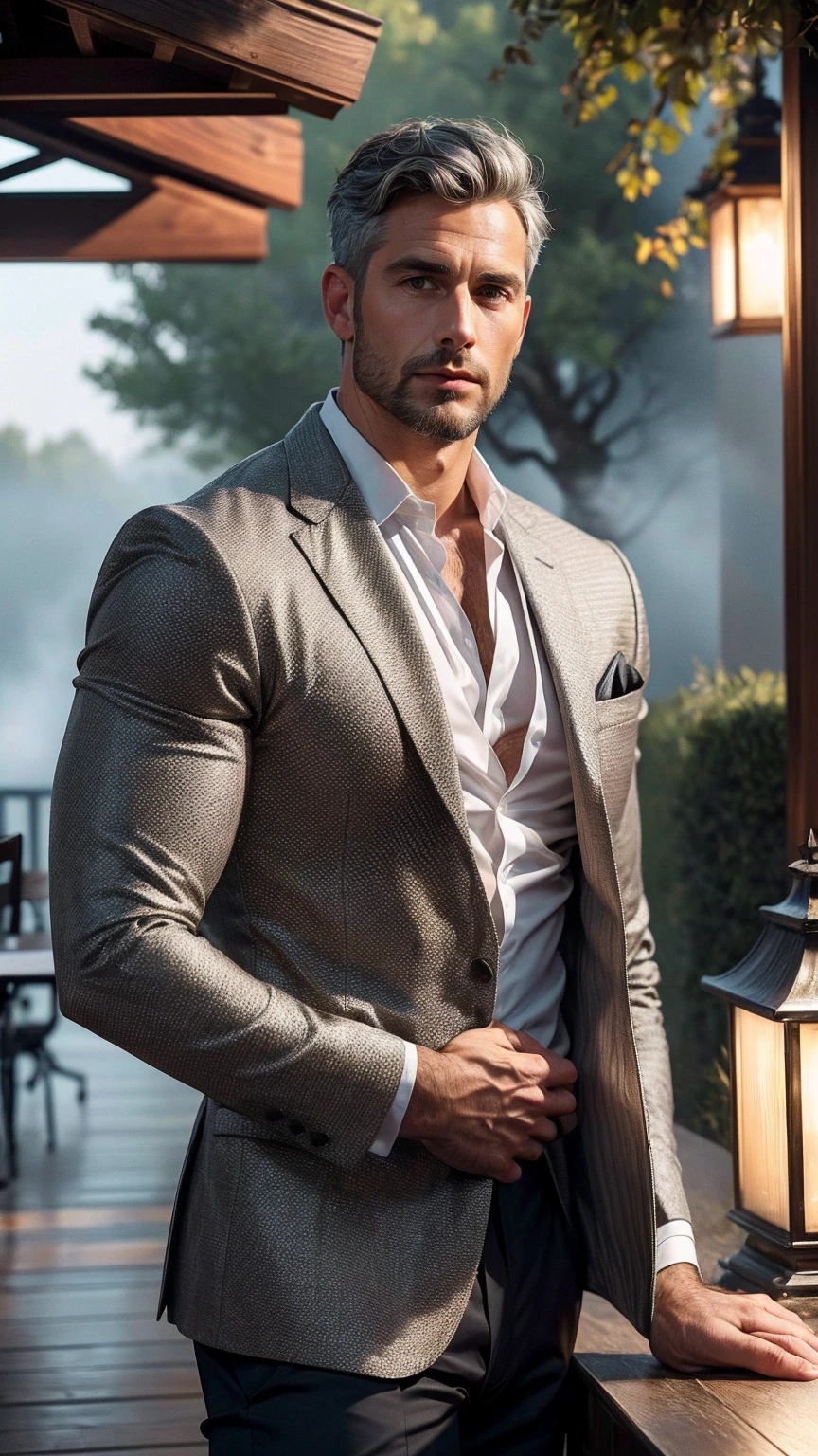 The man's name is Pulisic. He sits on rocks by the lake and fishes. He has a wide-angle lens, full bodyesbian, (Masterpiece, Best quality: 1.2). Alafeld man in suit and tie, high quality portrait, The head pops up the picture, 8K portrait rendering, Solid Backgroud, maxwell render, professional portrait hd, Elaborately decorated model, Career rewards, Strong plot, Halfway through and the lifelike painting art of Greg Rutkowski, epic and classy portrait