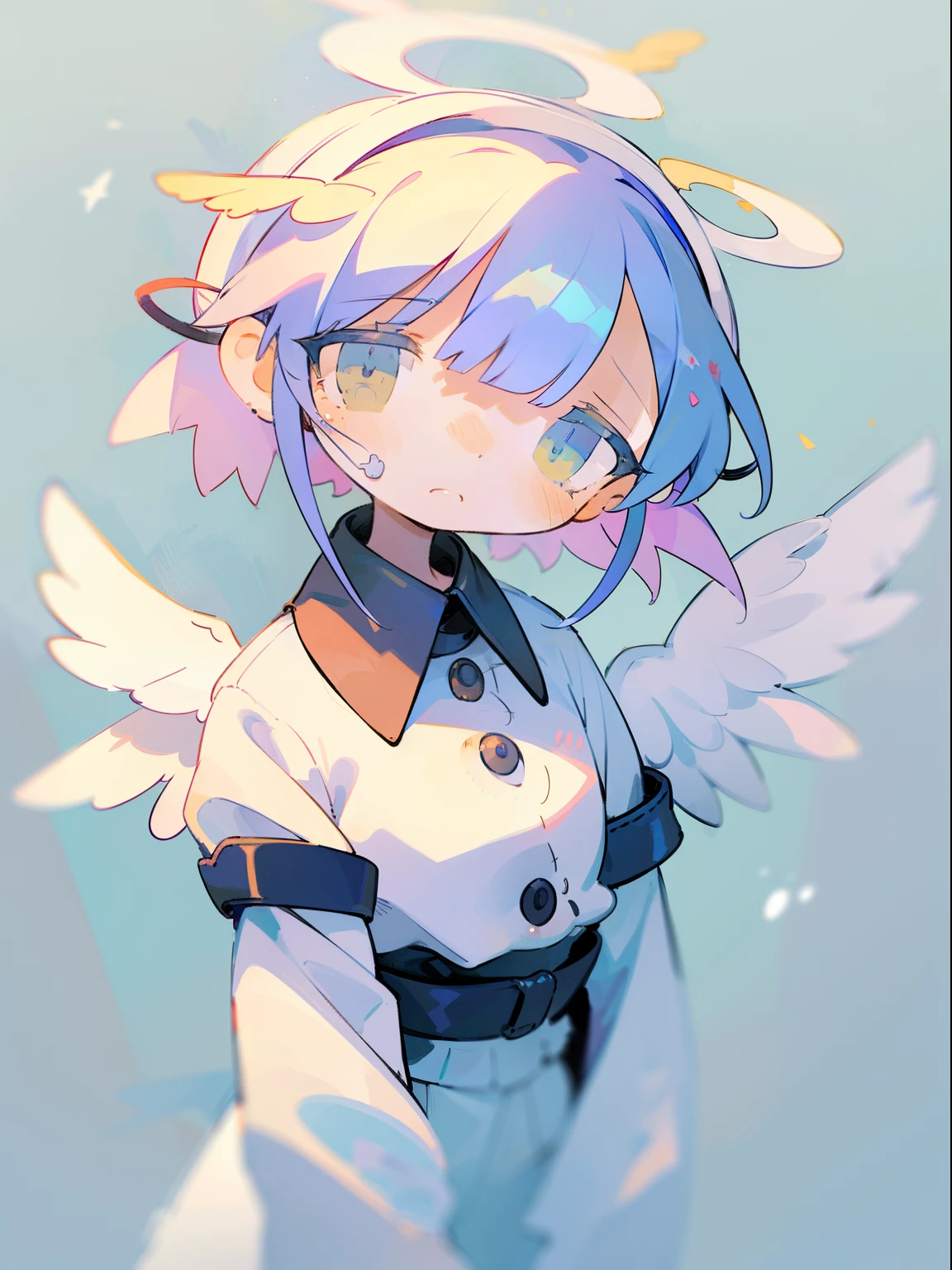 cute angel,masterpiece,detailed hair,sad