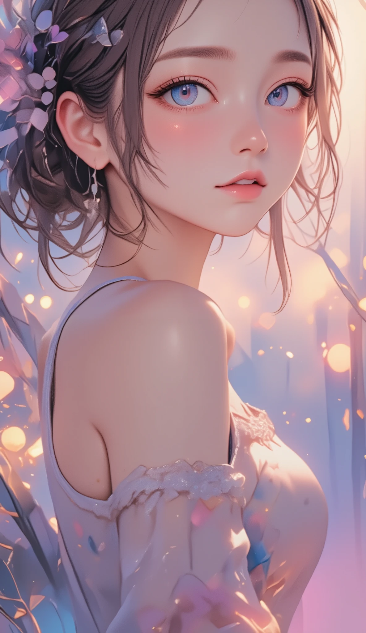 ( best quality,4K,8k, high definition ,masterpiece:1.2), super detailed,(Realistic,photoRealistic,photo-Realistic:1.37), beautiful detailed eyes , beautiful detailed lips,Girl with beautiful eyes, anime girl in a nice dress , 可愛らしいアニメの妻が素敵な dressいる,  detailed digital anime art,  dress, everyone,  Beautiful Anime Girl ,  Cute Anime Girls, Smooth Anime Art ,  anime style,  vibrant colors,  soft lighting ,  beautiful eyes drawn in detail, Beautiful chest