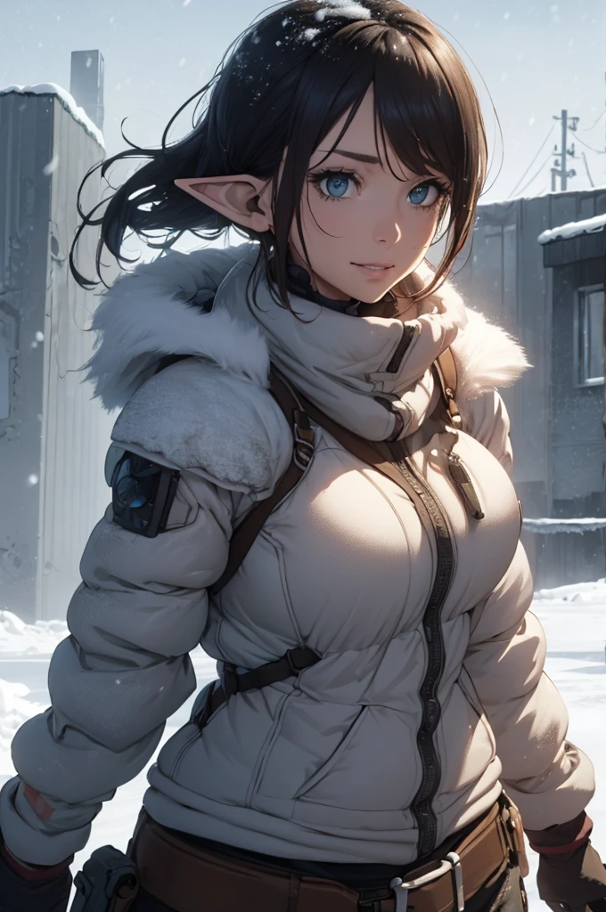 4K, Masterpiece, highres, absurdres,natural volumetric lighting and best shadows,highly detailed face, highly detailed facial features, cinematic shadows, cinematic lights, (((ultra detailed, 8k quality))), (((WINTER STALKER ATMOSPHERE))), horny smile, nice hands, perfect hands, nice lips, perfect lips, SOLLO, OUTDOOR, 

, (braless, Braless),


(masterpiece), best quality, abandoned, post-apoc, postapoc_character, postapoc_scenery, postapoc_vehicle, postapoc_raider,  ruined_cityscape, distant_character, wasteland, hazmat, detailed eyes, beautiful eyes,

(masterpiece), (((best quality, 4k, 1080p, HIGH DEFINITION, POST-APOCALYPTIC SITY, SNOW, INTENSE SNOW STORM, VERY INTENSE SNOWFALL, STRONG WIND, )))

ruined european city 

, ELF GIRL, ELF EARS

GIRL ONLY IN MICRO BIKINI 