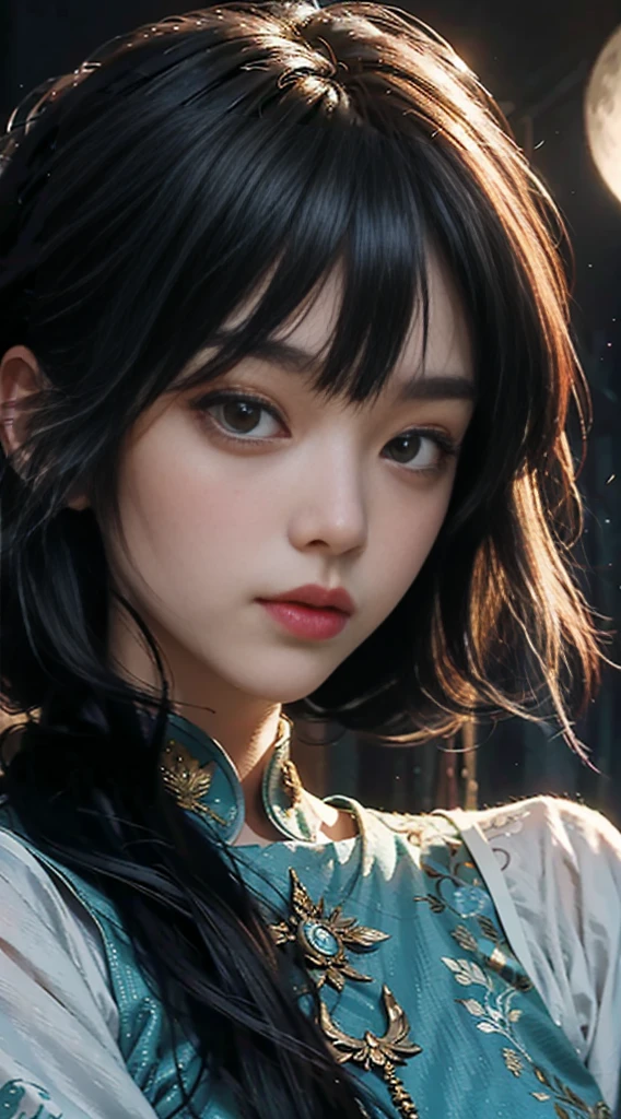 (masterpiece: 1.2, Portraiture, Highest quality), Realistic, (live-action, Intricate details, Depth of written boundary), Highest quality, masterpiece, Attention to detail, semi-Realistic, 1 person, shy, 21 years old, Short blonde, Left hairy eye, blue eyes, Cape, Slim figure、Small breasts, Prince costume.