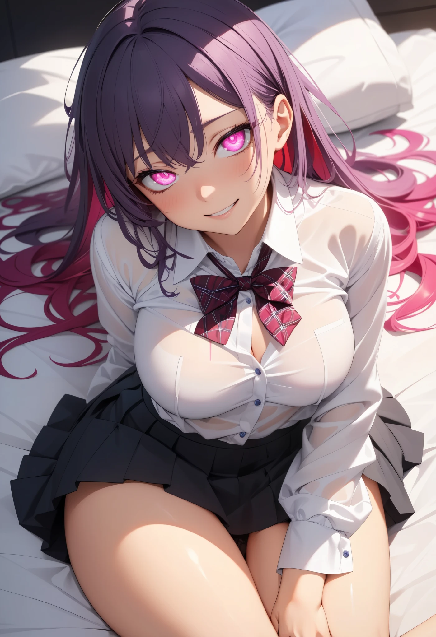 school girl blazer、 uniform、Red checked skirt、JK Style、Jacket、smile、Knee-high socks、Thigh-high socks、pantyhose、A superb beauty、Super cute、ennui、Rare beauty、Twin tail hair、Black Dark Eyeshadow、Sad、Good skin glow、Long hair straightener、Dark Gothic Makeup、Dark Smile、Fragrant beauty、Stained glass background、Mastepiece、Best Quality、Refers to 5 books、Sweat glistening on my chest、Sweat glistening on my face、Black frilly panties、The breast size is normal、Dark pink hair、Age 22 years old、Slightly slim、school girl blazer、playing the piano、sit and play an instrument、Piano available、Mysterious look、A sad expression、Pink Hair、mysterious gothic church、enchanting castle、Sweating profusely all over the body、A lot of sweat and light on the thighs、Shiny thighs、Plenty of sweat glistening on the thighs、A large amount of sweat glistens on my thighs、Sweating profusely、Gal、Small breasts、japanese face、Black bikini swimsuit、Alluring expression、Thighs are a little slender、
