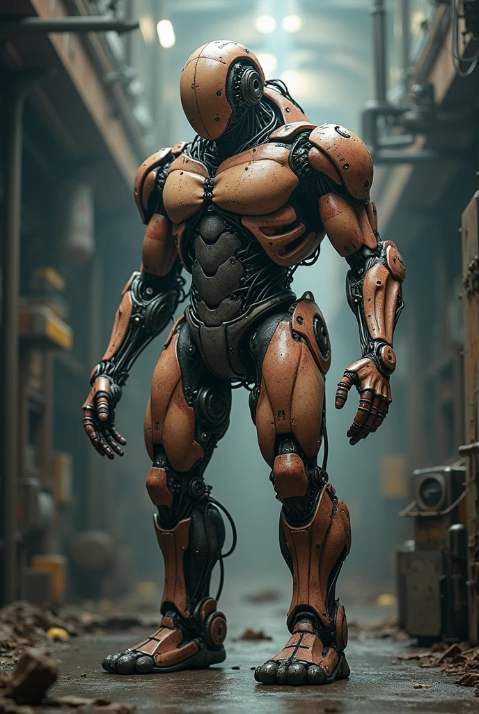 (beautiful muscular borg queen:1.25), (megan-fox:1.5), (full body pose), (mechanical muscles and tendons:1.5), (no hair), (bald head covered in cables:1.5), (robotic mechanical physique:1.5), (super muscular female cyborg:1.5), (covered in cables and mechanical muscles:1.5), (android muscular anatomy:1.5), (perfect fingers:1.25),(8k, RAW photo, photorealistic:1.25), sci fi atmosphere, futuristic dystopia, alien landscape,