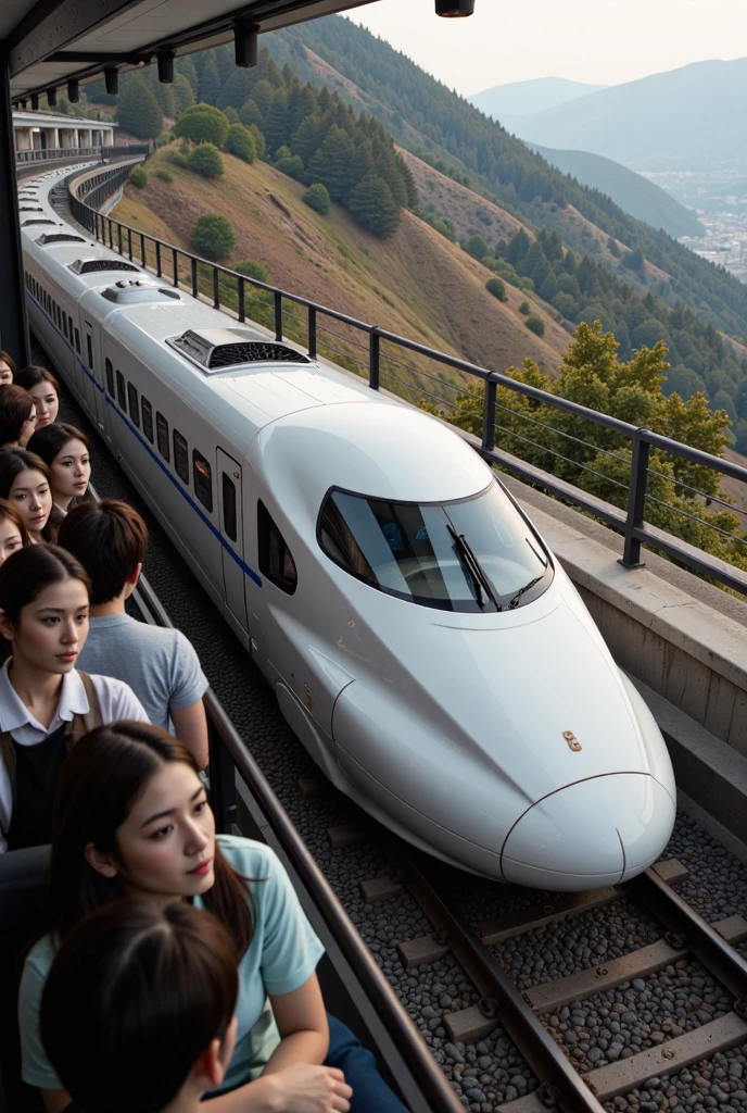 Time-Traveling Train, Encounter with the unknown, A train from the near future, maglev, 