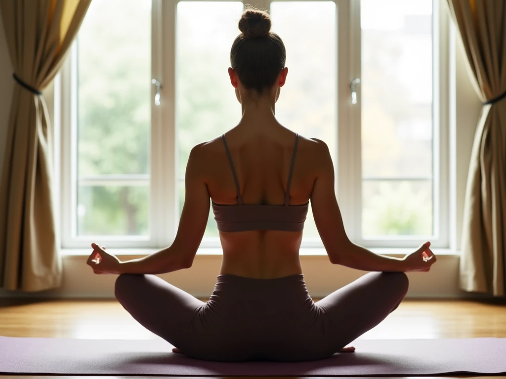 The Beauty of the Yoga Class、I do yoga naked because I'm alone、large full breasts、A slender、full of sweat、Beautiful lighting」