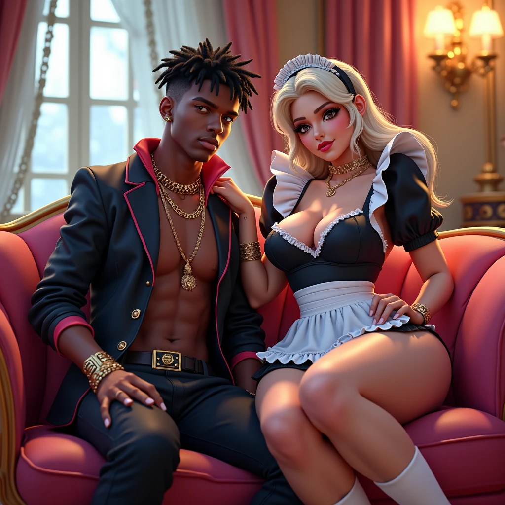 Black woman and white man