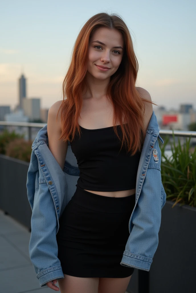polaroid photo, night photo, photo of 20 y.o beautiful woman, pale skin, bokeh, motion blur, red hair, smiling