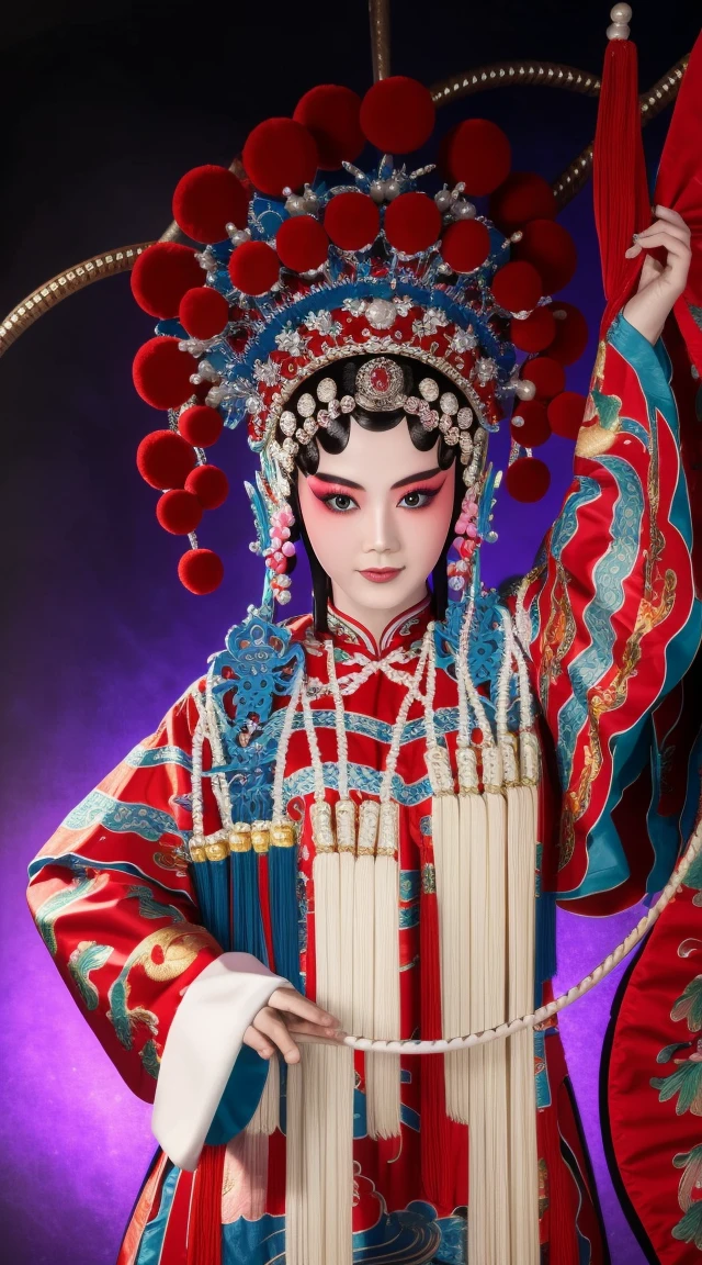 masterpiece,  Best Quality, masterpiece,  Best Quality,  a girl, Peking Opera,【Chinese(Traditional )】 Mini Doll ，（masterpiece， Premium Quality ， Best Quality， Official Art ，Beauty and Aesthetics ：1.2），（ a girl：1.3）， Very detailed content ，（s fractal art：1.1），Most detailed，（ Winding painting:1.2), full bodyesbian, (Abstract Background:1.3), ( Glossy Skin ), ( Many Colors :1.4),