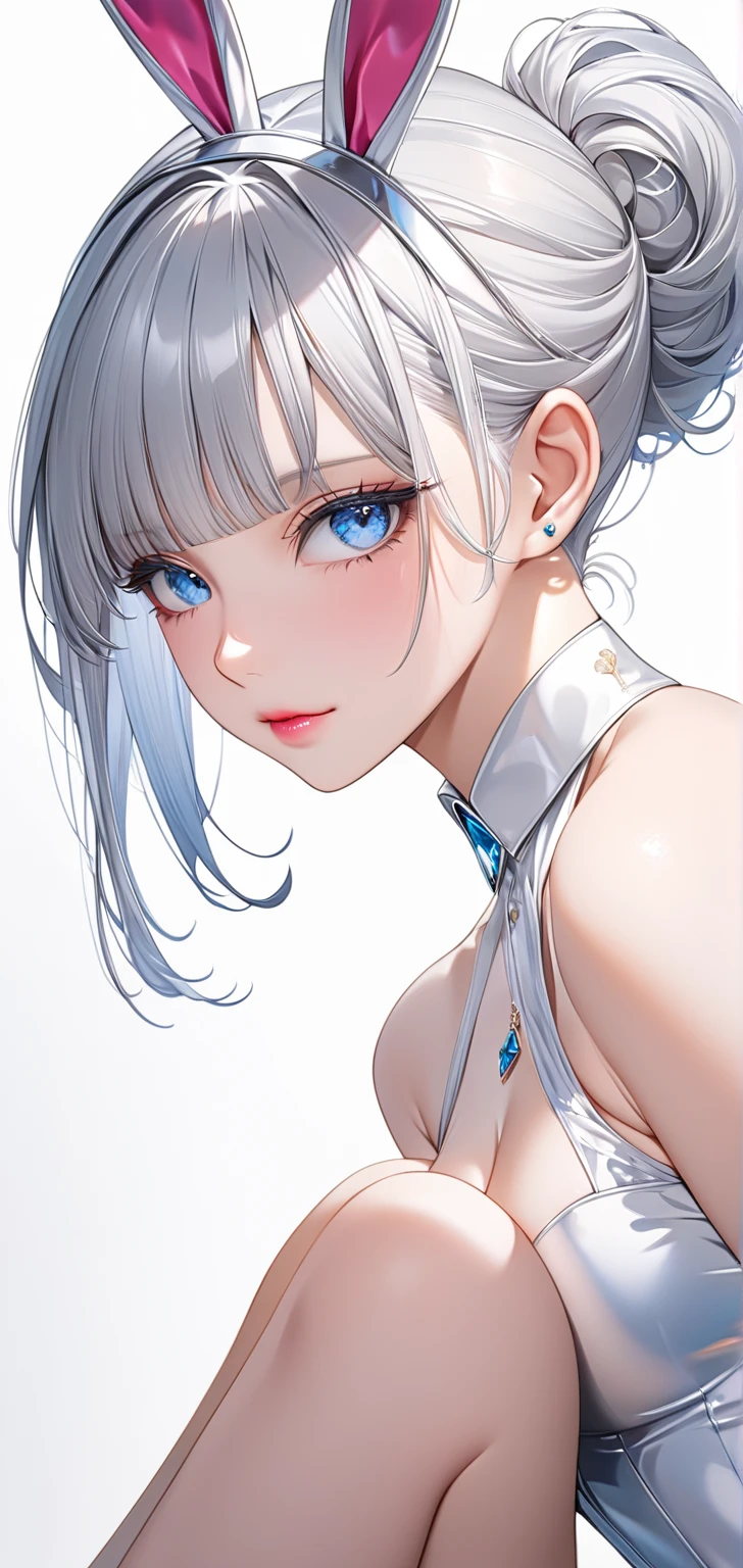 by Wlop,(Masterpiece),(Highest quality:1.4), (Highest Detailed:1.3), (8k very detailed CG unit wallpaper), anime girl in short shorts and jacket standing next to giant robot, artwork in the style of guweiz, cyberpunk anime girl mech, trending on cgstation, guweiz, by Russell Dongjun Lu, digital cyberpunk anime art, ross tran 8 k, guweiz on artstation pixiv, girl in mecha cyber armor (1 girl, Gray hair, extremely long hair, low twin braids, green eyes, , Determined) (Digital) (Details in the fitting room, (evening dress, plunging neckline)) , best quality, stlouis, corps entier, white hair random face, yeux bleus, Dark Purple Gossamer Cape, Dark purple Gossamer dress, lace underwear, collier, collier, earrings, , Gossamer Gloves Dark Purple, bas, bijoux, joaillerie, Head Ornament, ornement des mains, Ornement de jambes, bracelet, bracelet de cheville, talons hauts, huge breasts, gros seins, gros seins, Burst breasts, gros seins, seins pleins, breasts exposed, narrow waist,, gros cul, ventre nu, nombril nu, Cul nu, gros cul, ventre nu, ventre nu, sexy, sueur, peau brillante, perfect female body, (Rendered in ultra-high definition, (UHD) resolution 8K:1.4), perfect beautiful body